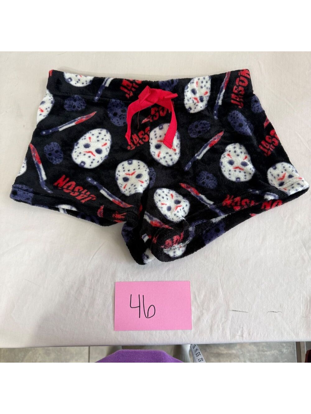 Friday the 13th Jason Fleece Shorts Juniors Size Large